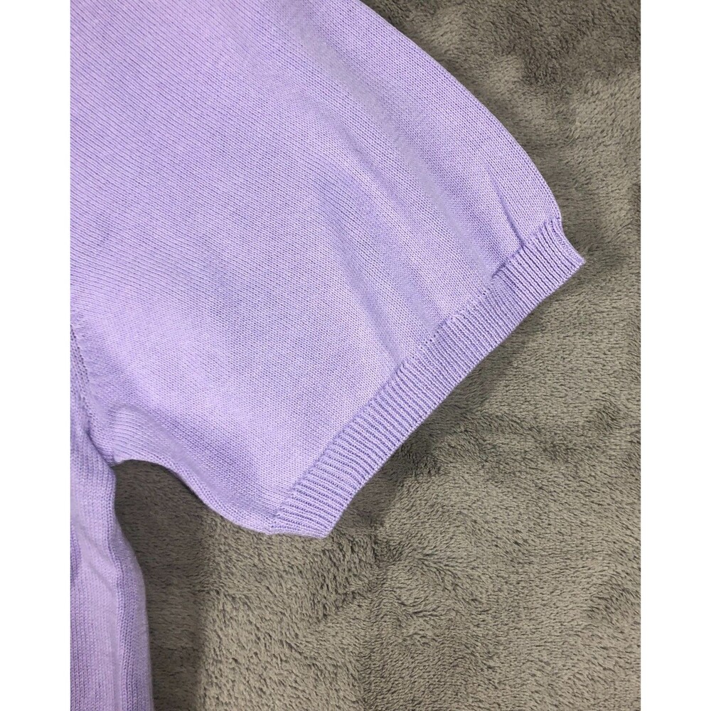 Paul Fredrick Knit Polo Shirt Mens Lavender Purple Size XL Button Front NEW - Picture 5 of 9